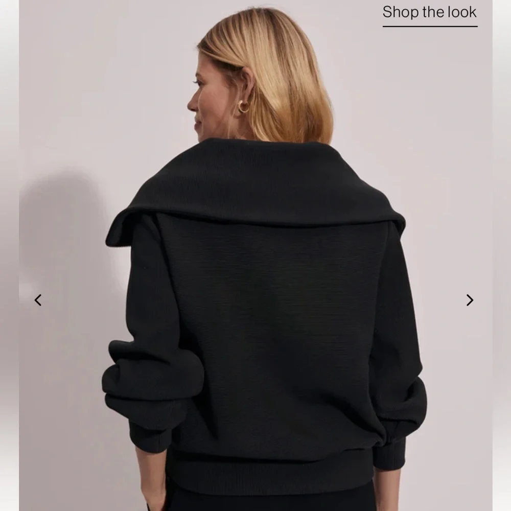 Varley Vine Black Half Zip - Picture 2 of 4